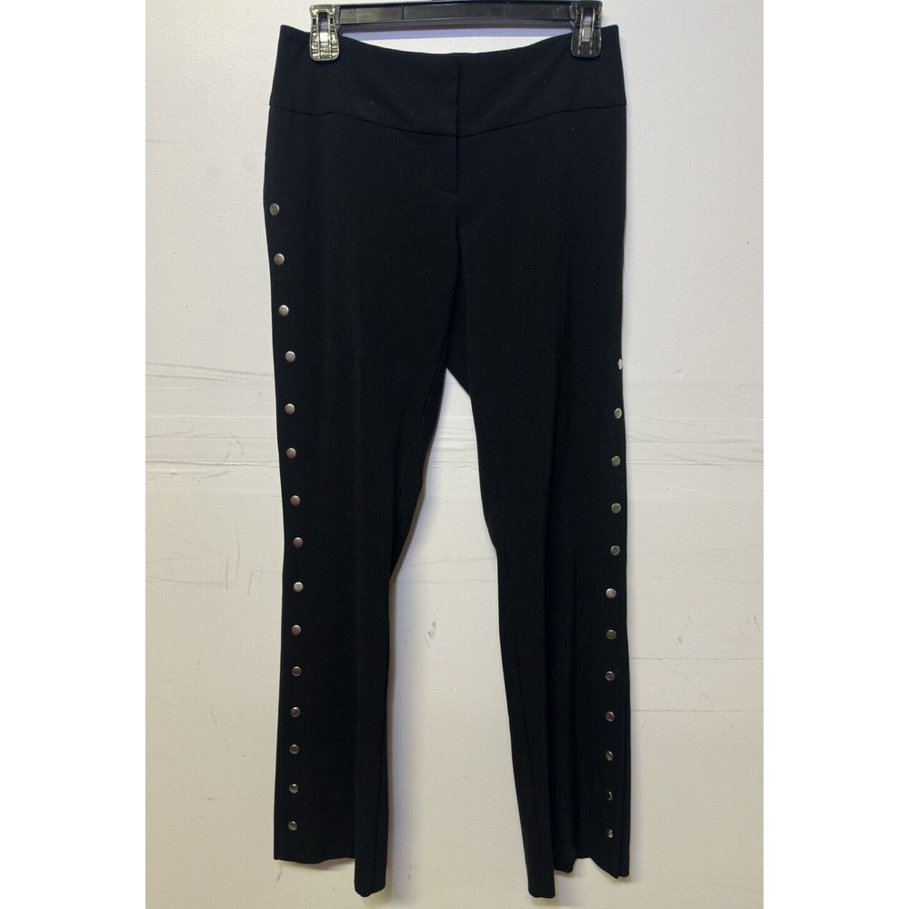 Y2K Cache Bootcut Snap Leg Black Dress Pants Vintage Size 0